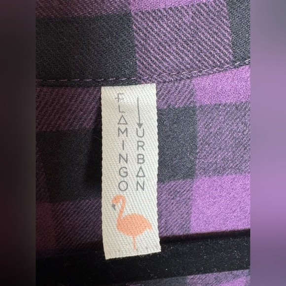 Flamingo Urban Black and Purple Checkered Shirt - Picture 3 of 6